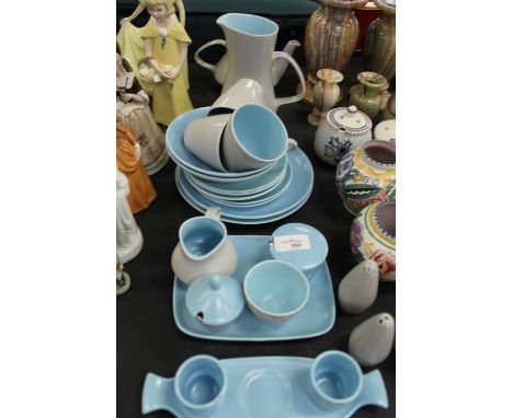 Poole Pottery - part Breakfast Set in Blue &amp; White