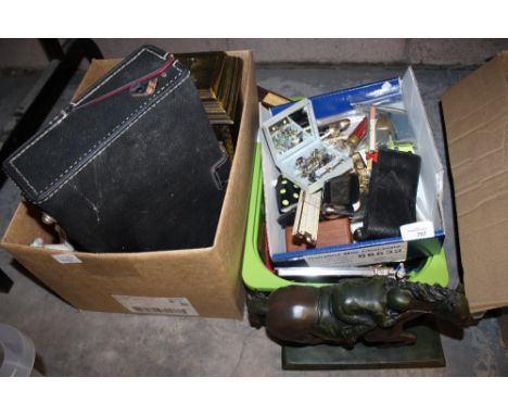 3 Boxes of Miscellaneous Sundries including Polaroid Camera, Clocks etc