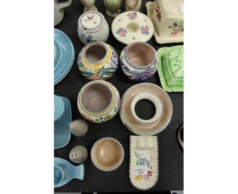 Poole Pottery - 8 Pieces with Floral Design