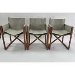 Trio of Paola Lenti, PORTOFINO, Folding Garden Chairs with Armrests, Designer Vincent Van Duysen, Co