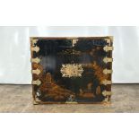 Wooden Drinks Cabinet with Embossed Oriental Design