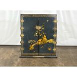 Oriental Design Hand Painted Wooden Cabinet