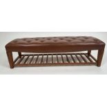 Brown Leather Shoe Bench