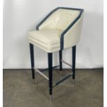 Ostrich Leather Bar Stool Designed for The Berkeley Blue Bar