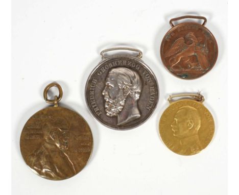 DEUTSCHES REICH/ BADEN, Auszeichnungs- u Medaillennachlass,bestehend aus: Felddienstauszeichnung 1839; Silberne Verdienstmeda