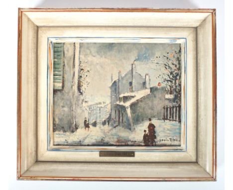 DALI, Louis (*1905 +2001),Öl/Lw., Winterliche Straßenszene in Paris, rechts unten sign., 22 x 27 cm, HR