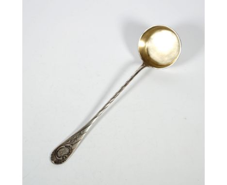 GROßE KELLE, Manuf Wilkens u. Söhne/Bremen,Historismus Epoche, Barock Stil, runder Stiel mit Spiraldekor, endig Rocaillereser