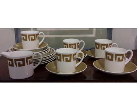 WEDGEWOOD SUSIE COOPER DESIGN COFFEE CANS, SAUCERS, ETC. 18 PIECES.