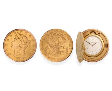 An 18ct Gold Twenty Dollar Coin Watch, signed Audemars Piguet, Geneve, circa 1980, (calibre 2003) lever movement signed and n