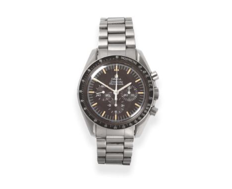 A Stainless Steel Chronograph Wristwatch, signed Omega, model: Speedmaster, Professional, ref: 145022, circa 1985, (calibre 8