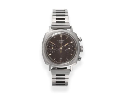 A Stainless Steel Chronograph Wristwatch, signed Heuer, model: Camaro, circa 1968, (calibre 7733) lever movement signed Heuer