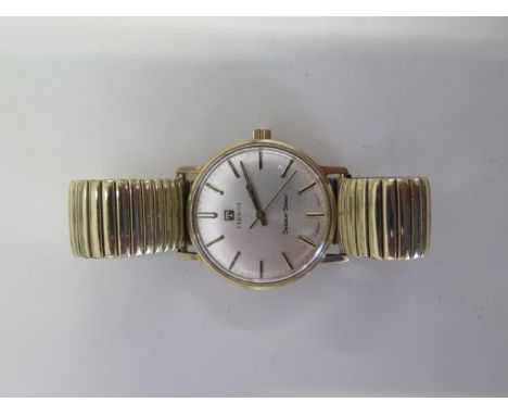 A vintage 9ct yellow gold Tissot Sea Star Seven T315 automatic gents watch in good working order 