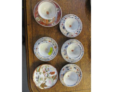 18th and 19th century ceramics to include four Chinese 18th century tea bowls and saucers, New Hall Boy in the Windows, patte