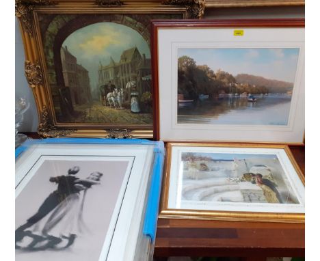 Trudy Good - Ballroom Series III limited edition print, together with an oil on canvas and two other prints Location: 