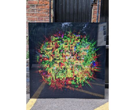 A large White wall abstract print, 120 x 120 