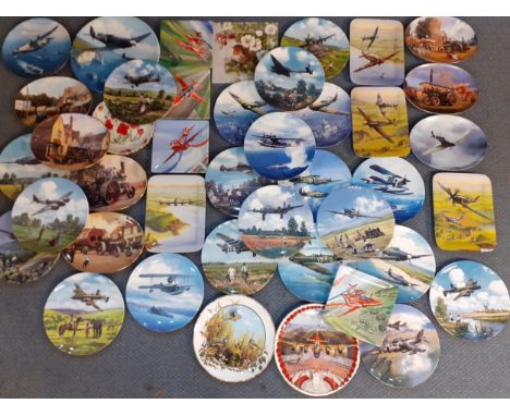 A quantity of late 20th century Bradford Exchange collectors plates to include Davenport Red Arrows square plaques, Royal Dou