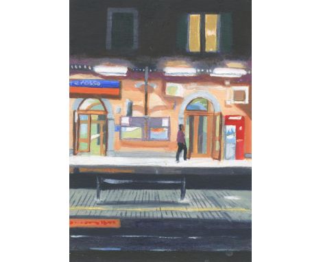 
	
		Lesley Banks
		Monterosso Train Station, 2025
		Acrylic and watercolour on paper
		Signed on Verso
		10 x 15cm (3&#190; 