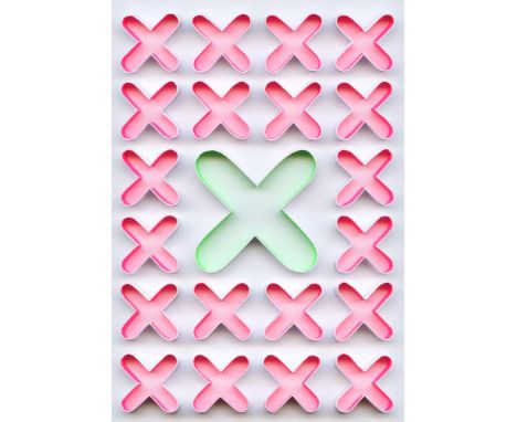 
	
		INKTERAKTIV
		Everending Crosses (Pink), 2025
		Paper on paper 
		Signed on Verso
		10 x 15cm (3&#190; x 5&#190; in.)
		