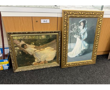 Two framed prints 24 inches tall 23 inches wide