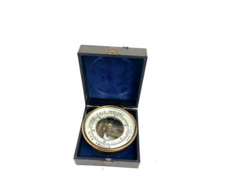 Vintage cased Aneroid barometer