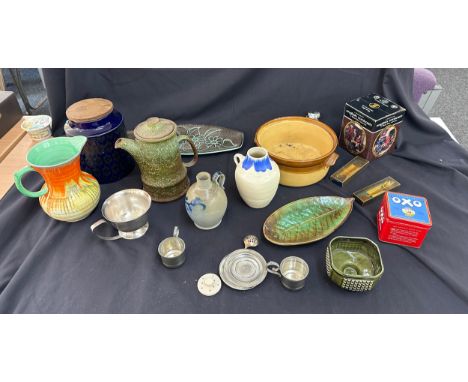 Selection of vintage porcelain items to include vases, jugs bowls along with some vintage collectable items etc