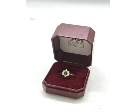 Ladies 9ct gold stone set ring, total weight 1.4 grams ring size p/o