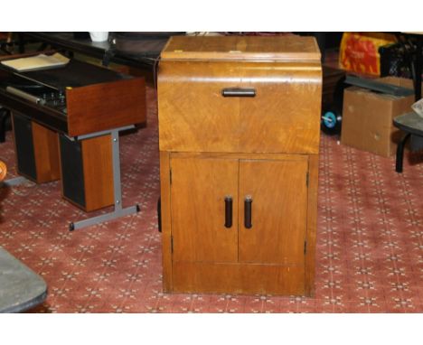 1950's walnut plus a gram model C/3S/Auto gramophone, bearing retailers label Morgan of Bond Gate, Darlington