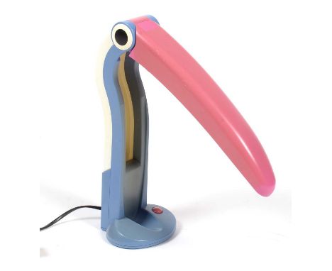 A Huangslite Homestudy Toucan desk lamp designed by H T Huang, with articulated beak cast factory mark inside beak, 34.5cm. h