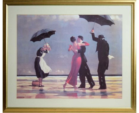 After Jack Vettriano(b.1951)"The Singing Butler",offset lithograph,66 x 85cms, framed.