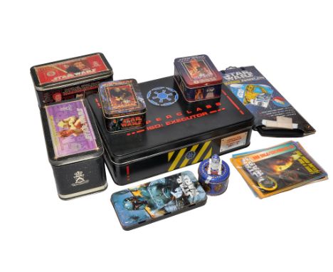 Star Wars assorted collectables including trading card complete packs, and other items, a shown.