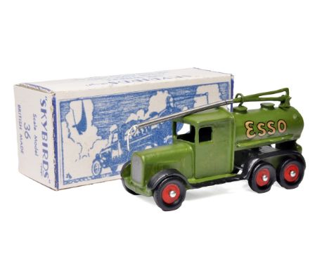Skybirds vehicle set comprising Esso Aircraft Petrol Tanker. Displays excellent as modern authentic reproduction by Tim Humph