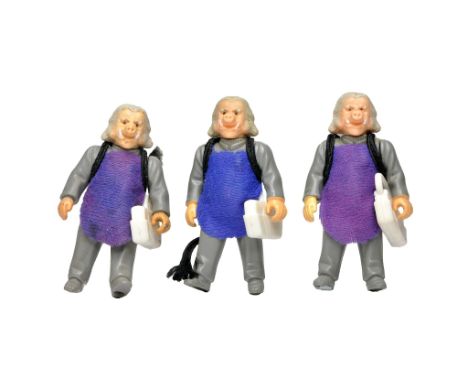 Star Wars Vintage Action Figures comprising 3 x issues of the Ugnaught Figure (with accessory), as shown.