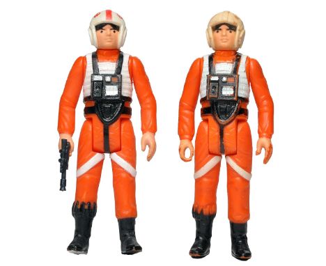 Star Wars Vintage Action Figures comprising 2 x issues of the Luke Skywalker (X-Wing Fighter Pilot) figure (one with original