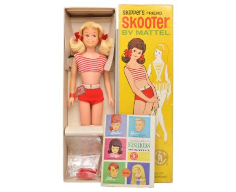 Mattel 1964 Skooter Fashion Doll. Companion to Skipper, Barbie's younger sister. The doll measures 9.25 inches tall and share