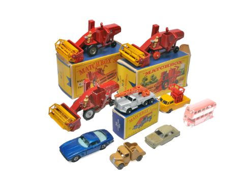 A selection of Matchbox Kingsize including trio of Massey Ferguson Combine issues (two boxed) and other items as shown. Does 