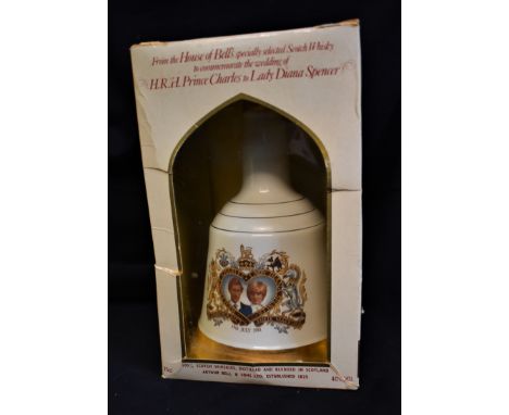 Bell's Old Scotch Whisky; specially selected whiskey to commemorate the wedding of HRH Prince Charles to Lady Diana Spencer -