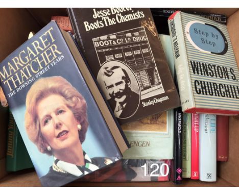 BOOKS: 20+ Assorted BIOGRAPHY and AUTOBIOGRAPHY books including Winston Churchill 'Step by Step', Margaret Thatcher 'The Down