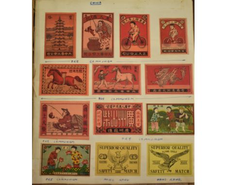 Chinese Late 19th and early 20th Century onward Matchbox labels, many Pre-Communist era and many Communist era Chinese labels