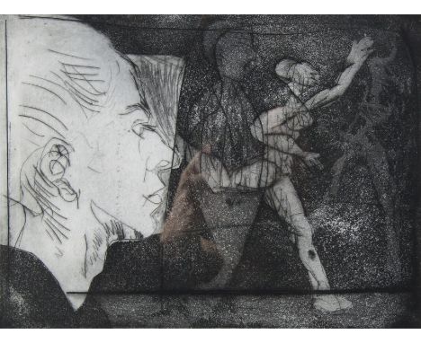 JOHN KIKI (b.1943) A framed and glazed etching, 'Ellena and Dancer'. Pencil signed and No.3/30. Plate size 22.5cm x 30cm    