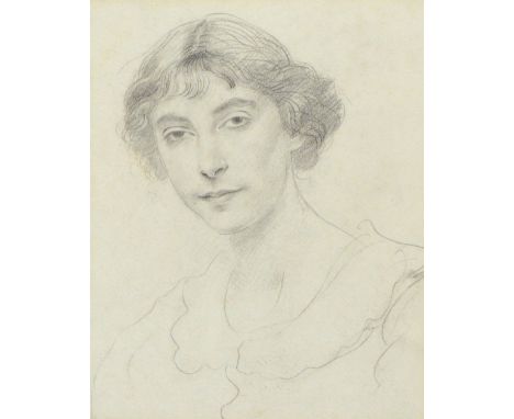 AUGUSTUS JOHN, O.M, R.A. (British 1878-1961); pencil study, portrait of a lady, unsigned, 32.5 x 25.5cm, framed. Provenance: 