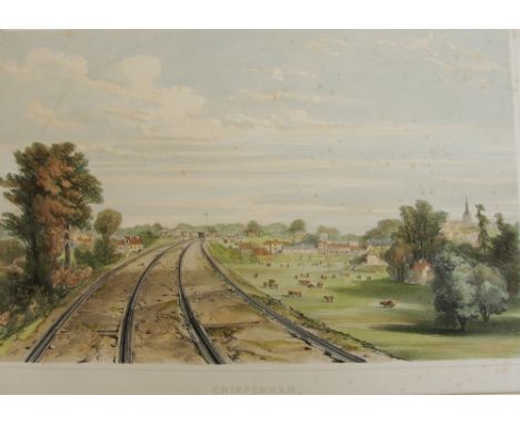 After BOURNE; a coloured lithograph by Cheffins "East Entrance to Long Tunnel, Fox's Wood", and another "Chippenham", 21 x 29