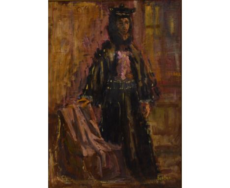 BURLIUK; oil on board, portrait study, signed, 53 x 37cm, framed.