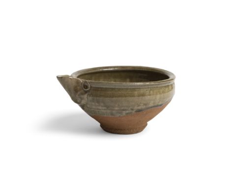 SHOJI HAMADA (JAPANESE, 1894-1978)SERVING BOWL, CIRCA 1954 partly wood ash glaze22cm across, 10.5cm high (8.65in across, 4.25