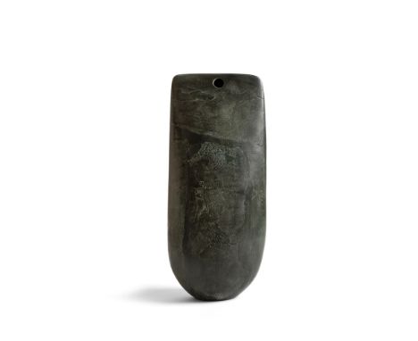 [§] PETER HAYES (BRITISH, B.1946)BOW FORM raku53cm high (20.75in high)