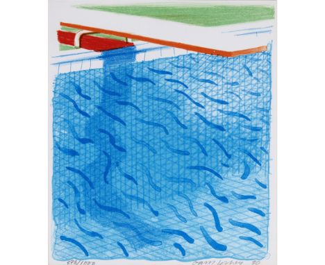 [§] DAVID HOCKNEY O.M., C.H., R.A. (BRITISH, B.1937)POOL MADE WITH PAPER AND BLUE INK FOR BOOK, FROM PAPER POOLS, 1980 873/10