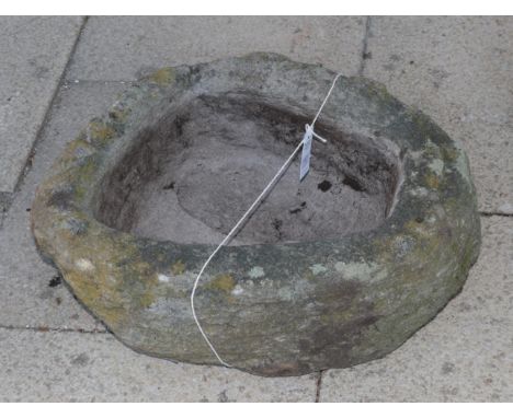 A shaped stone trough 