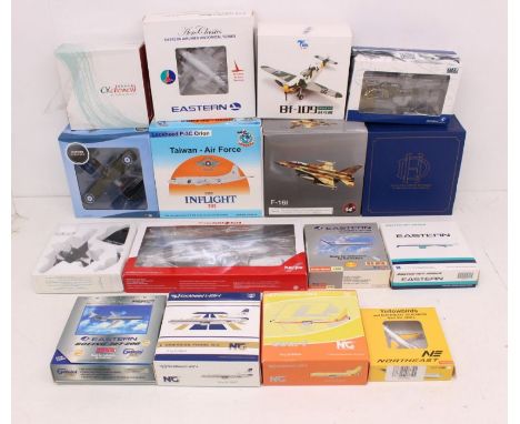 Diecast: A collection of assorted boxed diecast model aircraft, to include: Oxford Aviation, Inflight, Solido, Herpa, NG, Gem