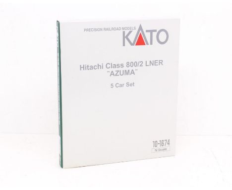 Kato: A boxed Kato, N Gauge, Hitachi Class 800/2 LNER "Azuma" 5 Car Set, Reference 10-1674. Original box, general wear expect