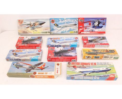 Airfix: A collection of assorted boxed Airfix aircraft model kits, to include: BAC 1-11, British Caledonian BAC III, Aichi D3