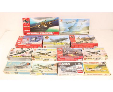 Airfix: A collection of thirteen assorted boxed Airfix model kits, to include: A06015, A03032, 05034, 03009, 02043, A02047, A